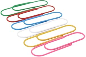 Super Large Paperclips Colored Jumbo - Coideal 30 Pack 4 Inch XL Mega Paper Clips Holder Vinyl Coated Assorted Color, Multicolored Giant Big Sheet Holder for Files, Office Supply (10 cm)
