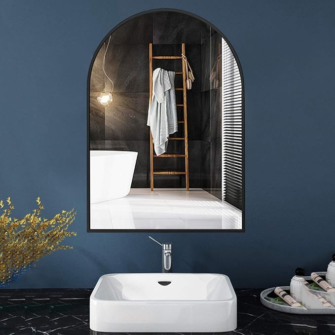 WEHOLY Espejos de tocador de Pared con Luces Espejo de Pared Negro