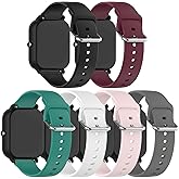 E ECSEM Bands Compatible for iTech Fusion 3 Watch Strap Classic Flexible Colorful Quick Release Replacement Wristband for iTech Fusion 3 Smartwatch for Women Men, Multicolor Selection