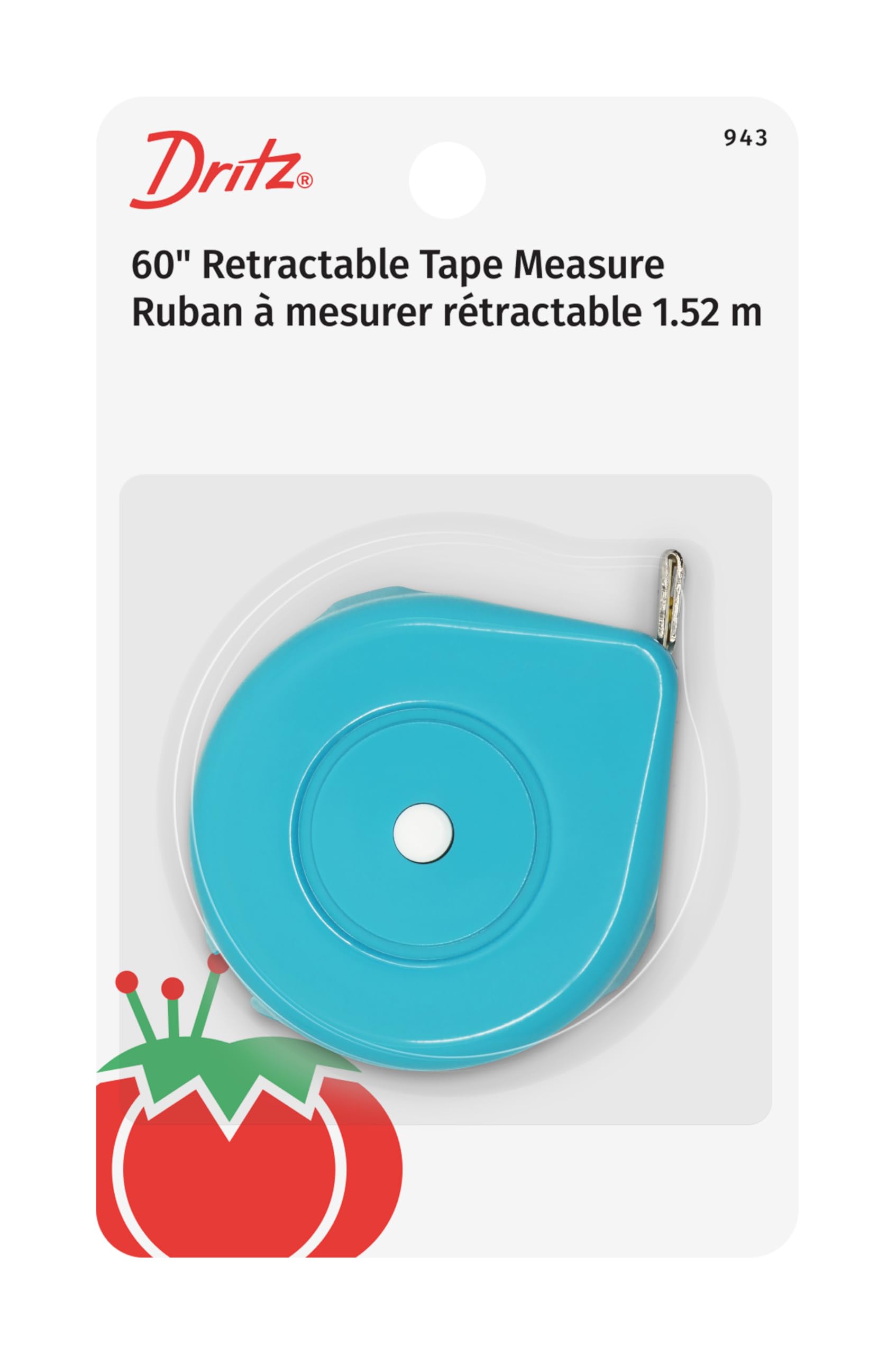 Dritz Retractable Tape Measure-60-inch, Pink, Purple, Fuchsia, Turquoise, 60-Inch