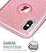 TOZO for iPhone X Case Shiny Bling Crystal Glitter Sparkle Support Wireless Charging Premium Three Layer Hybrid PC+TPU TPU Soft Grip Cover Shell for Apple 5.8 in iPhone X/iPhone 10 Pink