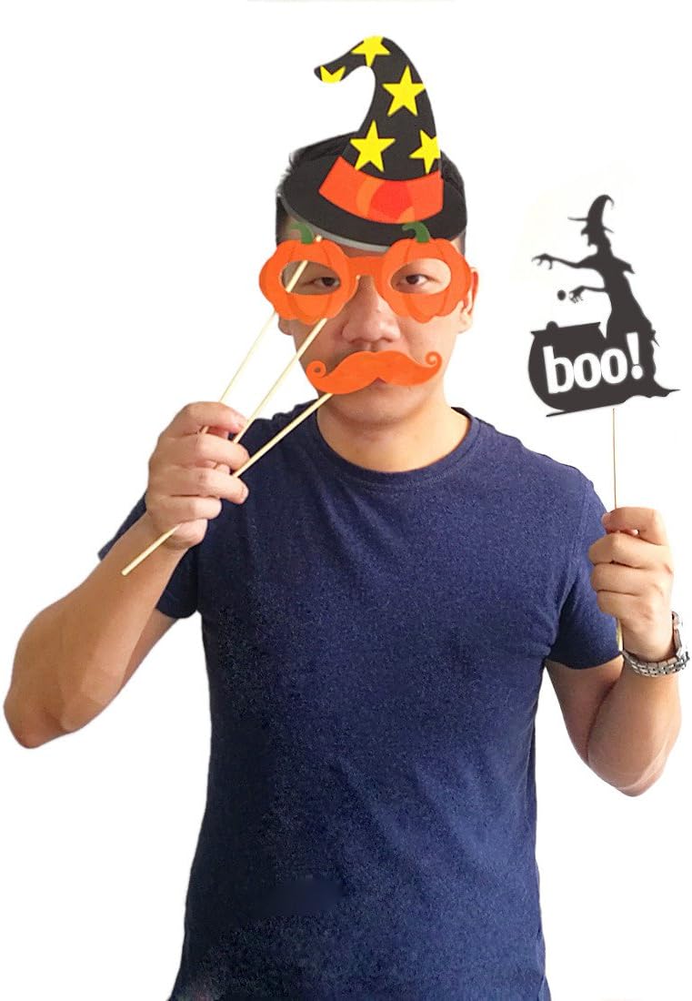Halloween Photo Booth Props 27 Pcs for Halloween Decorations: Health & Personal Care