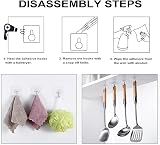 Pubiao 12 Pack Transparent Adhesive Hooks for Kitchen & Bathroom view 5