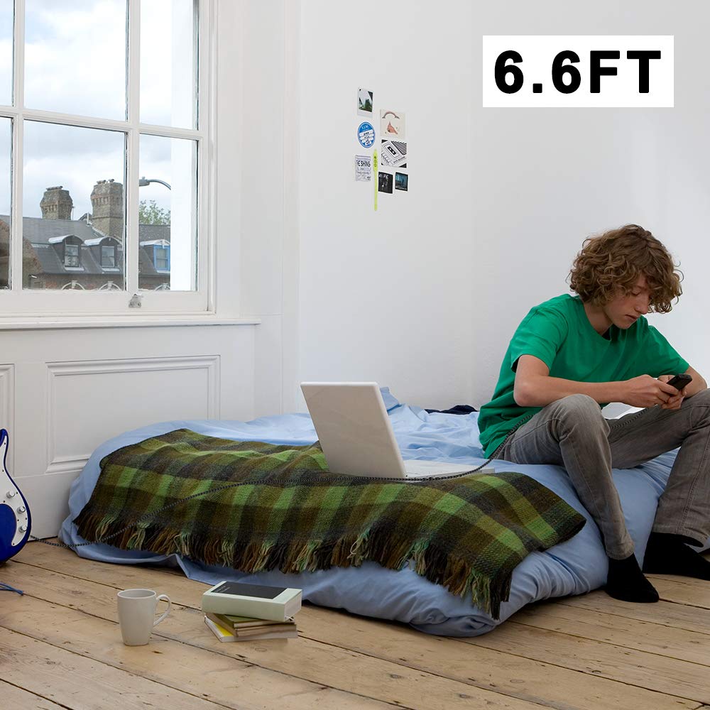 USB Type C Cable, AIRGINE Nylon Braided Fast Charging Cord (2Pack, 6.6ft, Grey) Compatible for Samsung Galaxy S9 Plus S8 Plus Note 9 and Other Type C Cable Design Devices