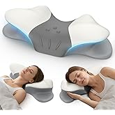 Cervical Neck Pillow for Pain Relief, Ergonomic Side Sleeper Pillow for Sleeping, Orthopedic Neck Support Contour Memory Foam Pillow for Side Back Stomach Sleepers, Ideal for Office Travel