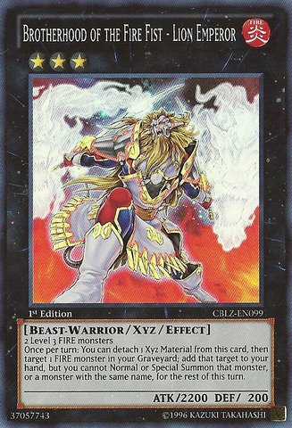 Yu-Gi-Oh! - Brotherhood of the Fire Fist - Lion Emperor (CBLZ-EN099) - Cosmo Blazer - Unlimited Edition - Super Rare