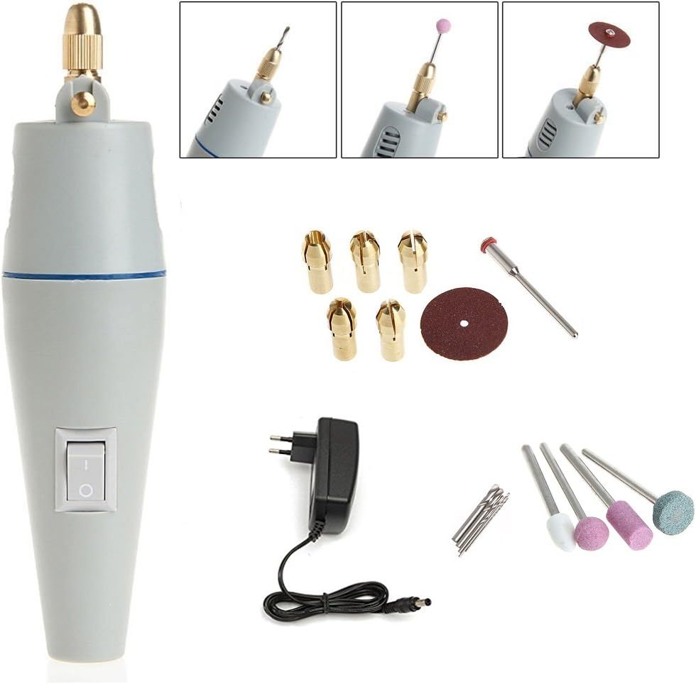 Pagkis Mini Grinder Set For Art And Craft Work / Mobile Repairing Tool With 4 Collets And 4 Mini Grindstones