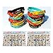 Bundle (16 Count) Pokemon Style Party Supplies Silicone Wristband Bracelet Favors & BONUS (16 Sheets) Pokemon Style Stickers