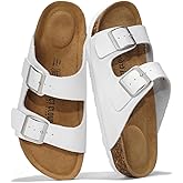 Project Cloud 100% Genuine Leather Flat Sandals For Women 2026 Cork Footbed Womens Sandals with Memory Foam and arch support Vacation Essentials Slides for Women Footwear (Venita)