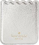 Kate Spade New York Metallic Scallop Adhesive Phone Pocket, Platino, One Size