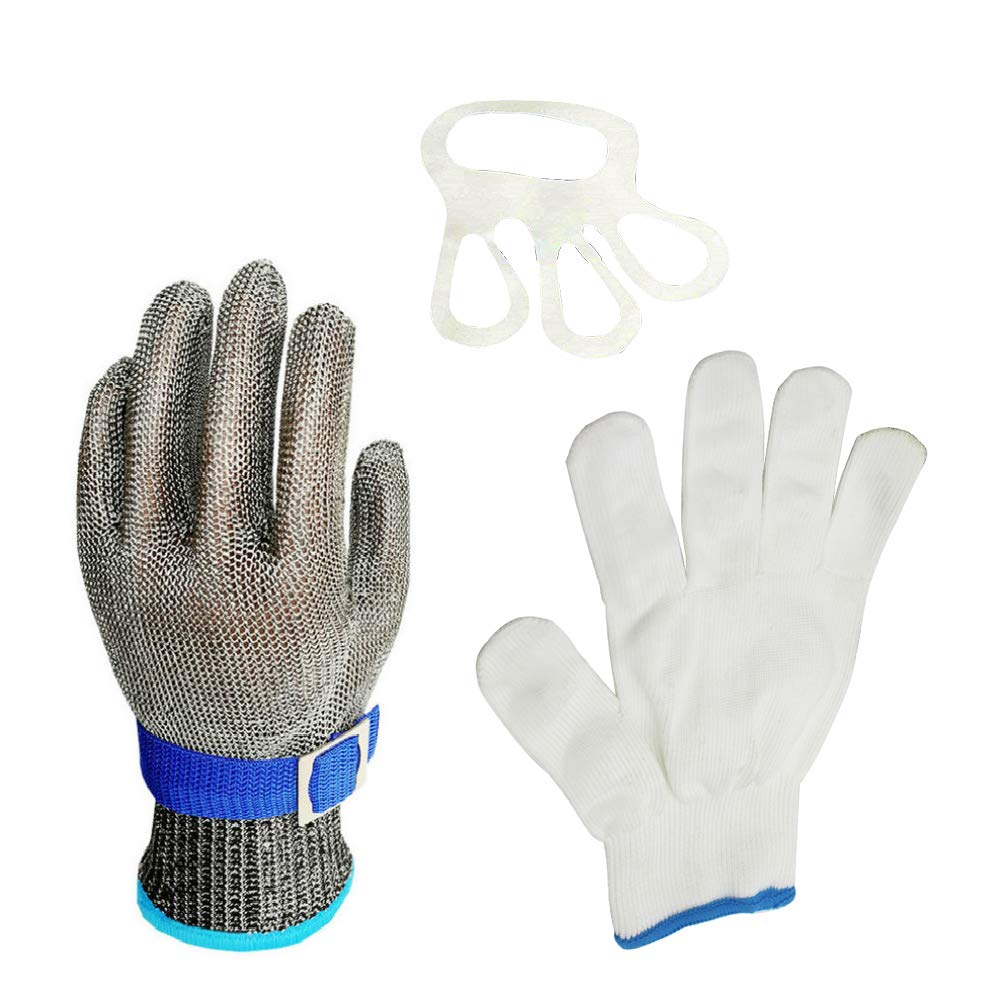 Cut Resistant Gloves Stainless Steel Safety Work Gloves Wire Metal Mesh Cutting Gloves, Wood Whittling Gloves - Image 3
