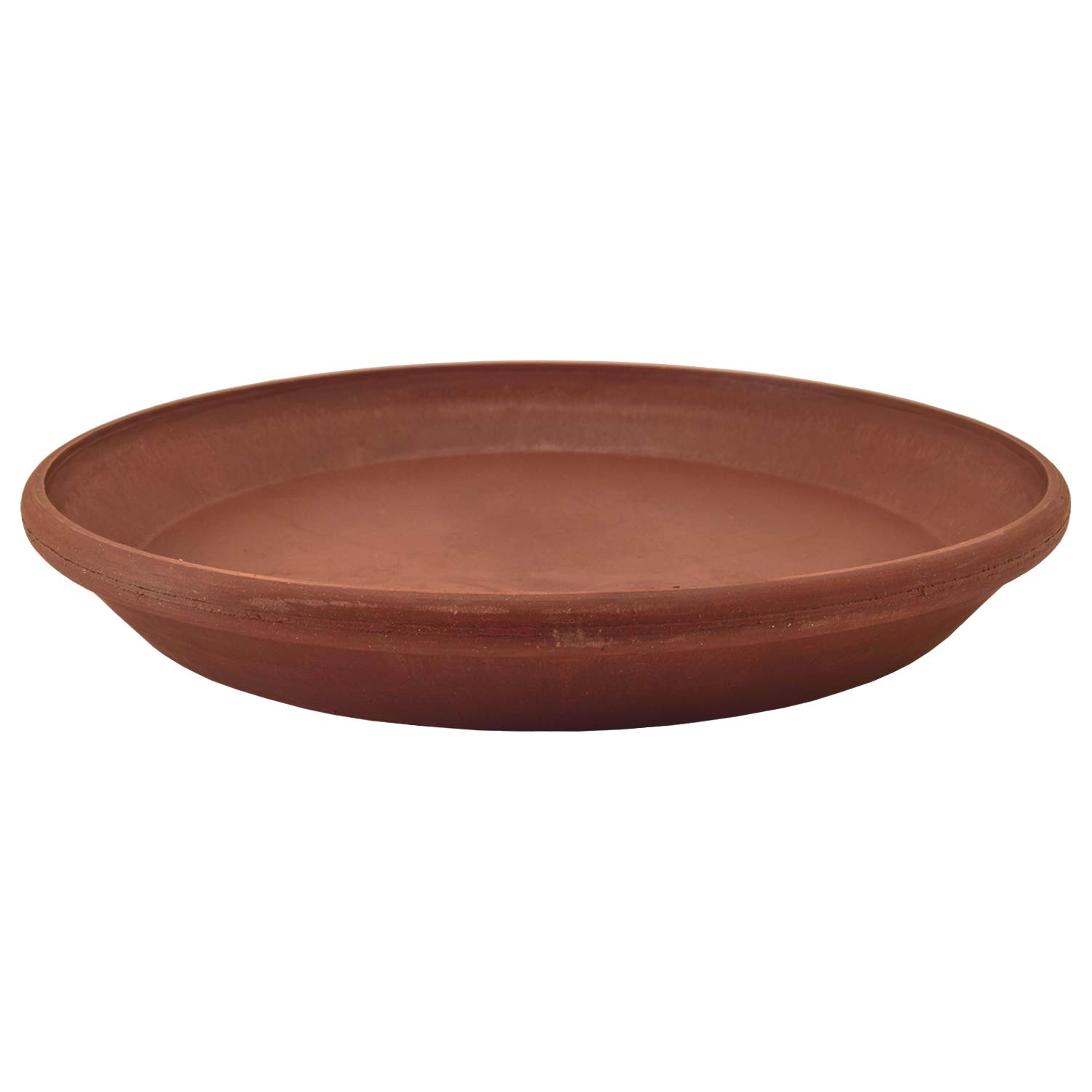Photo 1 of PSW Pot Collection AP30TC 12-inch Plastic/Stone/Wood Composite Plant Saucer Drip Tray – No Drainage Hole (Drillable), Indoor/Outer Water Tray, Terra Cotta Color