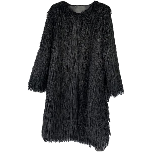 Women Winter Long Thick Warm Soft Hairy Shaggy Faux Fur Cocoon