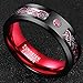Nuncad Red Tungsten Carbide Wedding Band Ring for Men 8mm Celtic Dragon Red Carbon Fiber Size 7 to 12