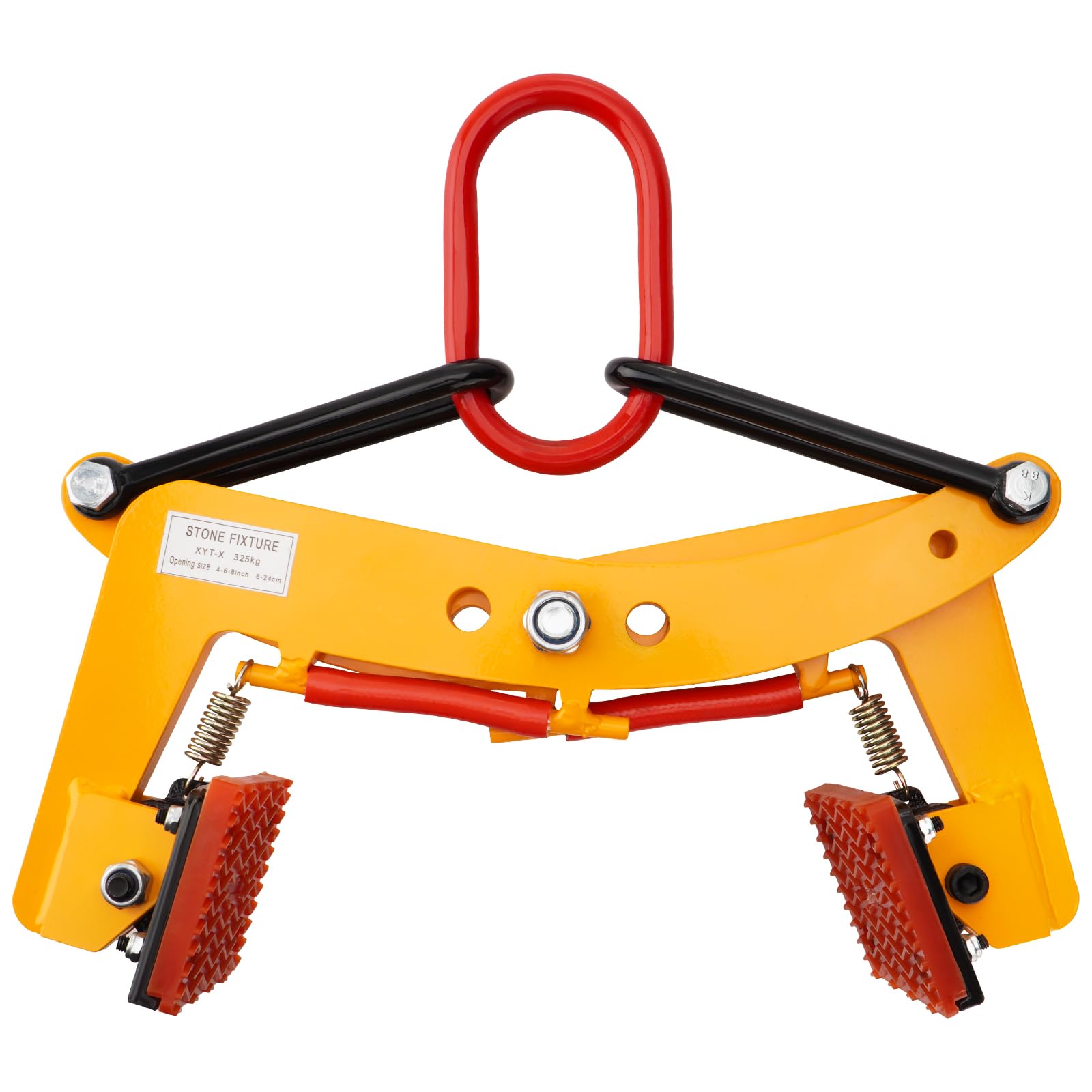 Photo 1 of Racewill 716 lbs Stone Lifting Clamps, Granite Slab Stone Clamps, Heavy Duty Steel Stone Carrying Fixtures for Marble Rock Brick Timber, 4-6-8 inch Opening Size