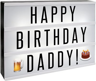Pukkr A4 Cinematic Light Box Sign 205 Letters Emojis USB Battery Decor Gift