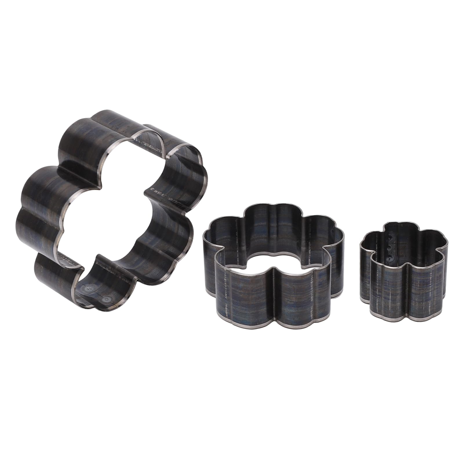 3PCS Flower Leather Die Cutter, Incisive 1.2in 2in 2.8in Hollow Punch Cutter Tool, Alloy Steel High Density Punching Die Set for Handmade DIY Leather Craft Durable