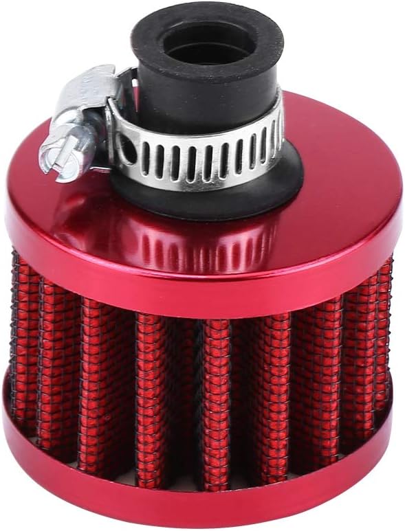 Universal 13mm Car Cold Air Intake Filter Kit, Crankcase Vent Cover Engine Oil Breather Filter Red