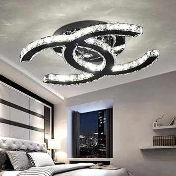 Amazon Com 40w Led Ceiling Light Modern Simple K9 Crystal