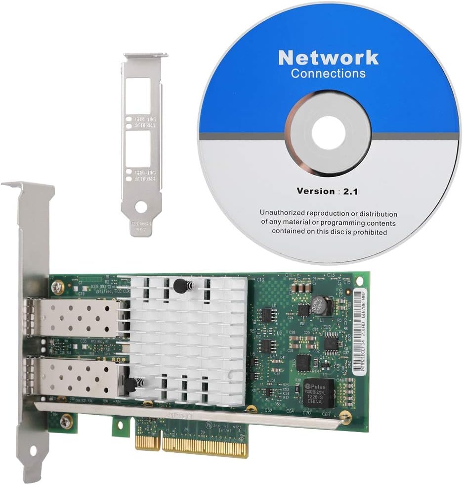 JULYKAI Convertidor de Adaptador LAN para Intel 82599ES X520SR2