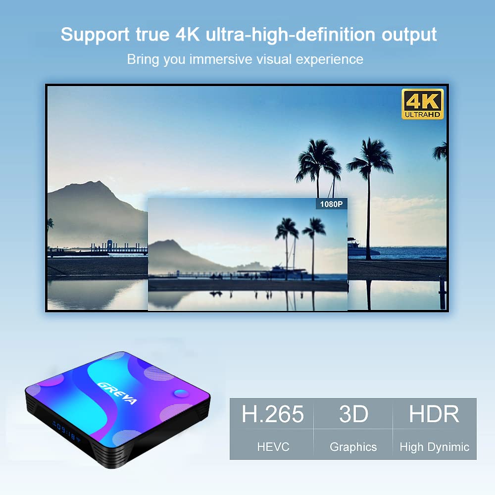 Android TV Box 11 - Smart TV Box 2GB 16GB Dual Band WiFi, Support 4K HDR Smart Streaming Player BT4.1 Set Top Box