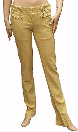 yellow jeans pants