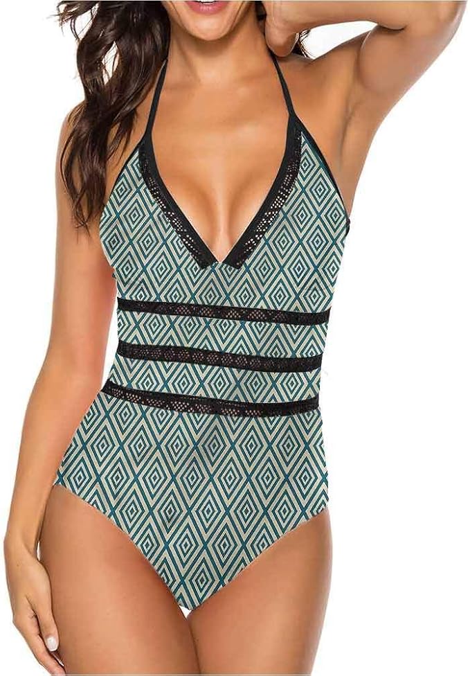 blue triangle bathing suit