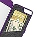 iPhone 7 Plus Mirror Wallet Case for Women - Spessn Enclosed Mirror Back Cover with 3 Bank Card Slot Protective Hard Case, HD Screen Protective Film for Apple iPhone 7 Plus -5.5 Inch (Purple)