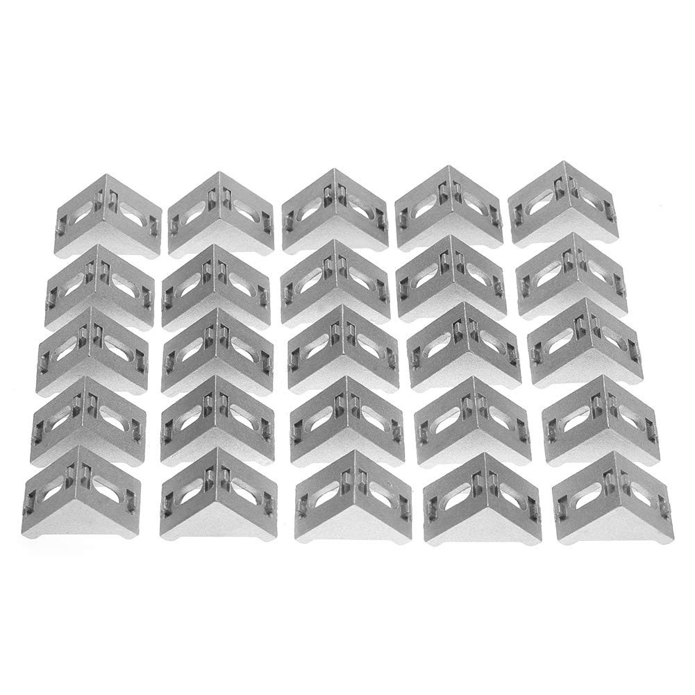 25PCS Corner Bracket 4040 Aluminum L Shape Right Angle Brace Fastener Home Hardware