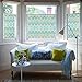 DUOFIRE Window Film, Stained Glass Privacy Window Films Decorative Window Coverings,Privacy Film for Glass Windows Static Cling No Glue for Bathroom Bedroom Office (11.8in. x 78.7in.)