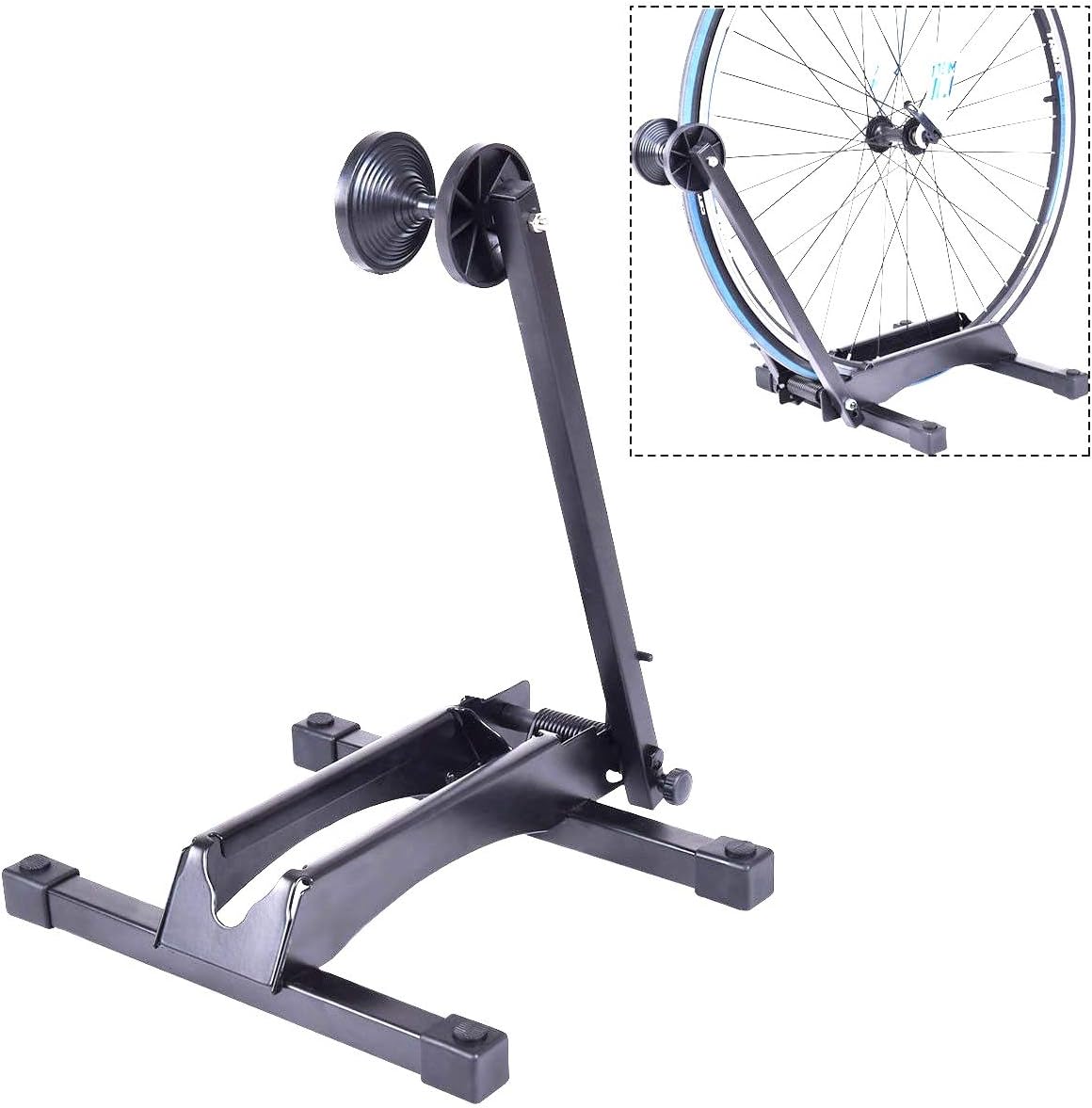 RDK Bicycle Stand with Portable & Foldable Design, Suitable for Parking 16”- 29” Bike, Iron Material, Space Saving, Freestanding Rack | Holder | Bracket in Floor, Outdoor, Indoor,