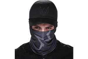 DDXX 2 pack Watch Dogs Aiden Pearce Face Mask Bandana Motorcycle Face Mask UV Sun Riding Skeleton Mask for Fishing Hunting Cycling Men