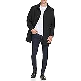 Kenneth Cole Men’s Wool Blend Quilted Lined Double Breasted Overcoat