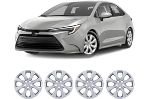 HAWKLEY 16 Inch Hubcaps Set of 4 Silver Lacquer Wheel Rims Cover R16 for Toyota Corolla 2020 2021 2022 2023 2024 2025,Hubcaps Fit for Steel Wheels Hub Caps Snap On Installation(4-Packs, Silver Lacquer)