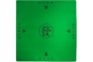 XRBR Mahjong Mat, Anti Slip and Noise Reduction Table Cover for Mahjong, Poker, Card Games, Board Games, Slip Resistant Mat Green (100 cm Special Edition)