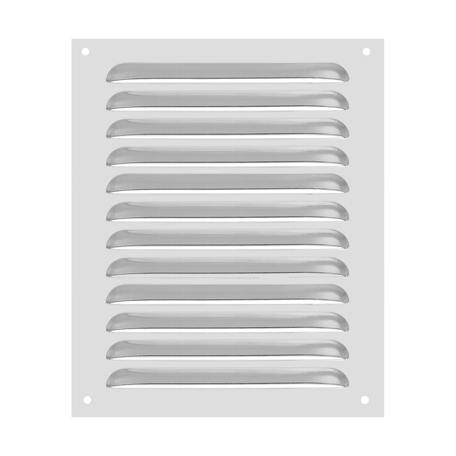 PATIKIL 8 x 10 Inch Aluminum Vent Cover, Screen Air Grille Ventilation Cover HVAC Louvered Grill for Home Kitchen Fireplace Wall Ceiling, Silver Tone