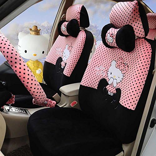 1 fashion cartoon automotive soft plush car seat covers car steering wheel cover Seat Belt Covers