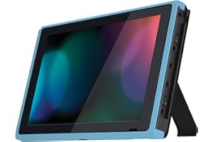 eXtremeRate Heaven Blue DIY Housing Shell for Nintendo Switch Console, Replacement Faceplate Front Frame with Volume Up/Down 