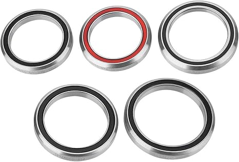 KIMISS Set Cuscinetti Sterzo Per Bici, 42-52mm, Per Forcella Anteriore Con Tuba Conico O Dritto, In Alluminio Anodizzato