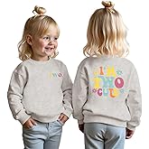 MODNTOGA Birthday Shirt for Toddler Girl I’M Two Cute Birthday Girl Sweatshirt 2T B-Day Party Outfit Long Sleeve Pullover Top