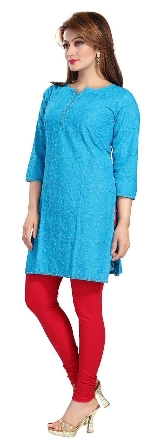 dream & dzire women's chikan straight kurti