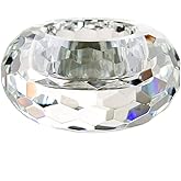 Donoucls Crystal Tealight Holder Candlestick Home Decorations for Dinner Table Wedding 4" Diameter x 2" High