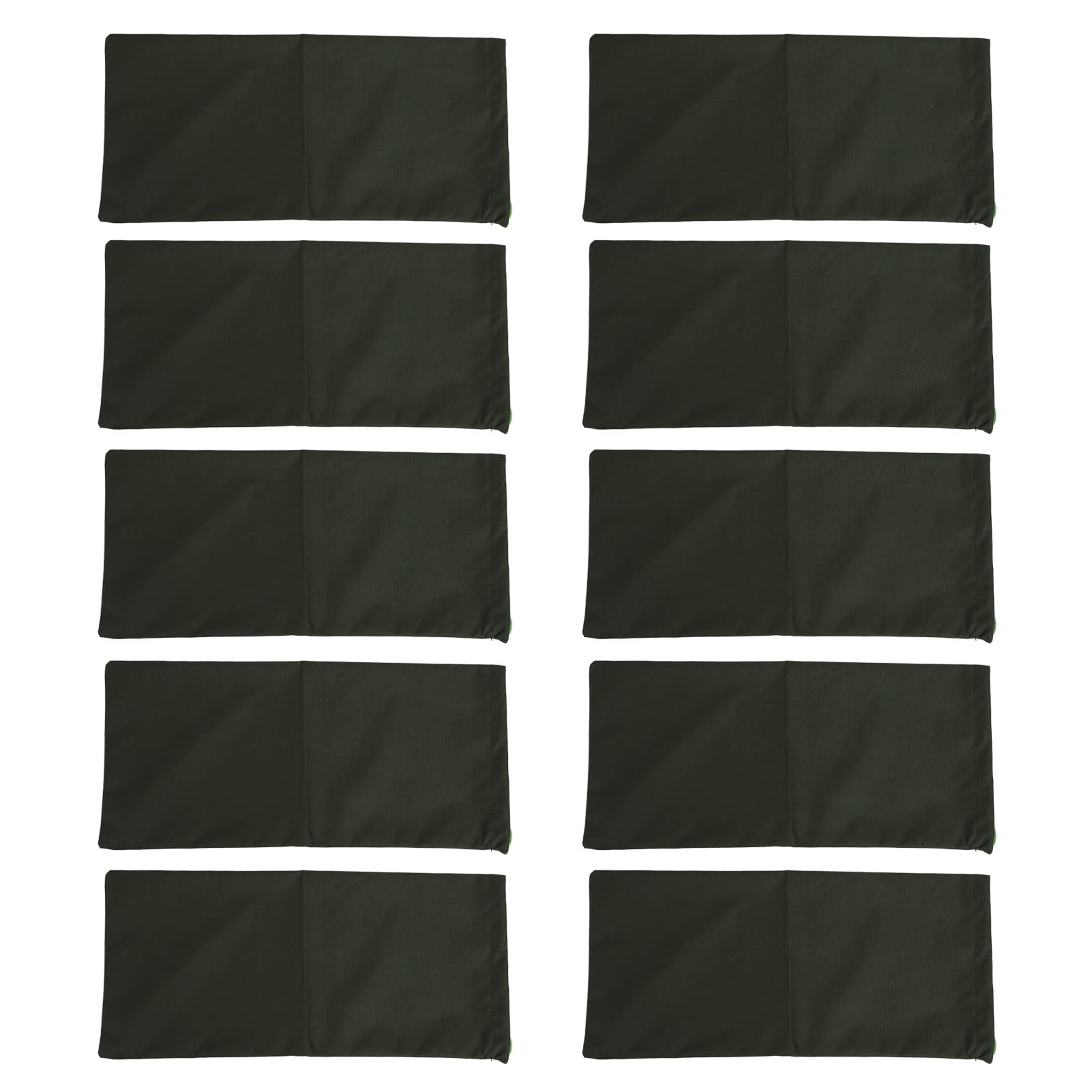 Zerodis 10pcs Thickened 600D Polyester Flood Sandbags, Bendable Drawstring Flood Control Bags, for Door, Garage, Basement, Rainproof Empty Sandbags (Dark Green)
