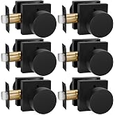 Goldenwarm Matte Black Door Knobs Interior, Privacy Door Knob 6 Pack | Heavy Duty Zinc Alloy,Premium Construction,Easy to Install,Smooth Turning,Quick-Release Privacy