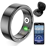 COLMI R02 Smart Ring, a Smart Ring for Women and Men, with a Charging case, Supports Heart Rate, Blood Oxygen, Sleep Health Monitoring, and Sports Tracking Ring, No Subscription Fee. (Black, 9#)
