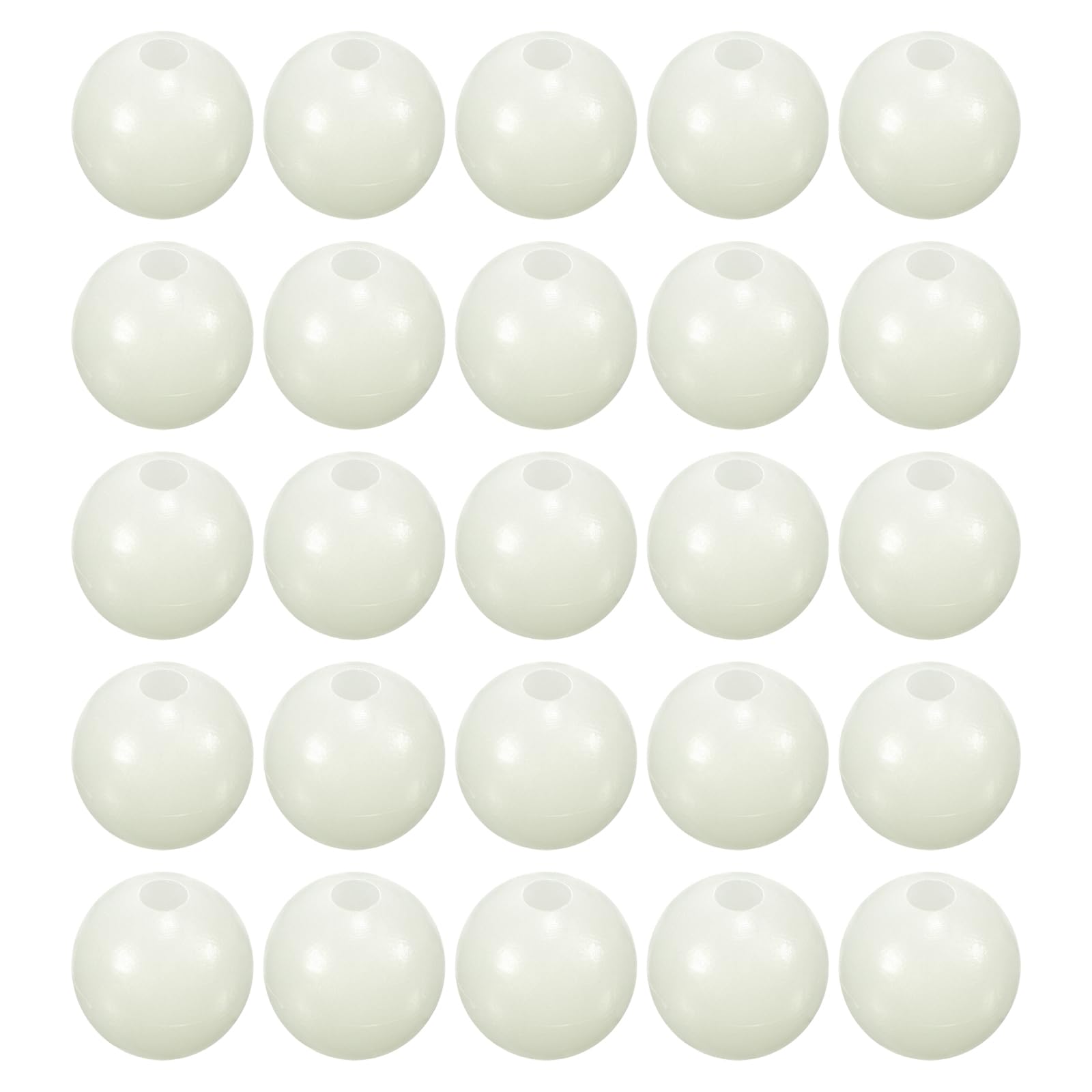M METERXITY 200 Pcs Glow Fishing Beads - Plastic Luminous Round Soft Bait Egg Lure Rigs Apply to Outdoor Tackle Tool (8mm, White)
