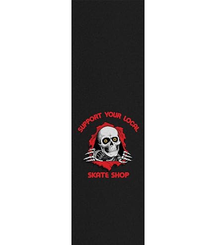 Planche De Grip Powell Peralta Ripper Checker Grey – 22,9 X 83,8 Cm, Grain Carbure De Silicium, Fabriqué Aux USA
