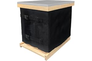 UIVONIGK Winter Bee Hive Wrap for 8 and 10 Frame Beehives,Bee Hive Insulation Wraps with Strap,Bee Hive Winter Covers,3-Layer Protection,Adjustable Cover for Cozy Hives 76.5" x 16.9"