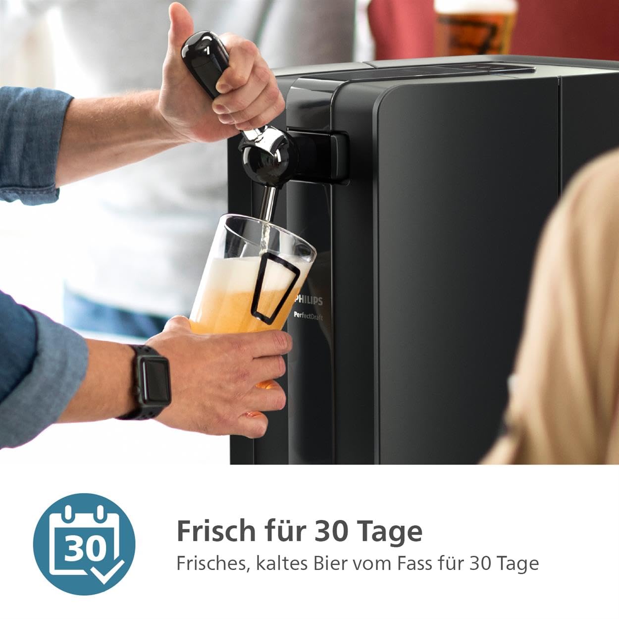 Philips PerfectDraft Bierzapfanlage für zu Hause, 6 l, Frisches, 3° Grad Kaltes Bier für 30 Tage mit LED-Anzeigen (HD3760/90) 8