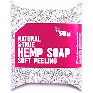 Hemp-Soap-2-Pack-Fully-Biodegradable-inc-Packaging-SUM-Natural-True-with-30-Hemp-Seed-Oil-Soft-Peeling Hemp Soap - 2 Pack - Fully Biodegradable inc. Packaging - SUM Natural & True with 30% Hemp Seed Oil - Soft Peeling